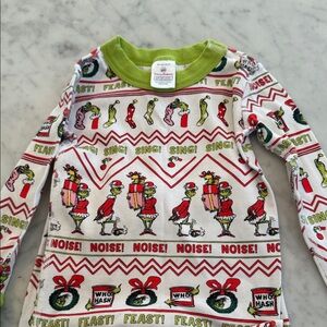 Hanna Andersson Grinch pajamas - Green, Red, White